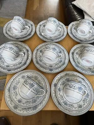 Buy Noritake Blue Hill 8 Expresso Cups & 8 Saucers, 8 Side Plates 1st Quality Trios. • 37.99£