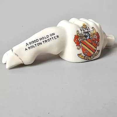 Buy Antique Carlton Ware Pigs Hoof Porcelain A Good Hold On A Bolton Trotter • 33.57£