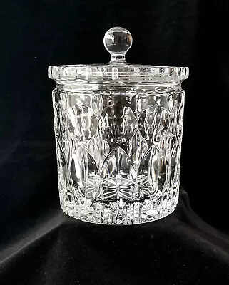 Buy Czech Crystal Biscuit Box 5  X 6 1/2  Jar Elegant Glass Candy Cookie Jar • 47.95£