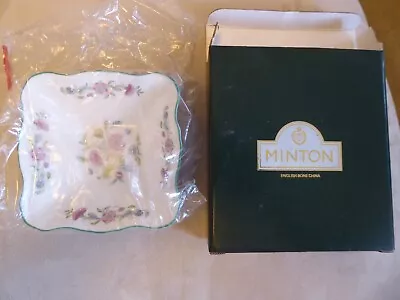 Buy 3 Minton English Bone China, Haddon Hall Square Sweet Dishes, Gift Boxed • 10£