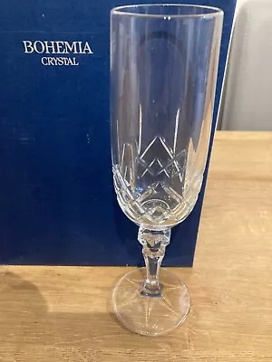 Buy Bohemia Crystal Champagne Flutes Glasses Wine Set Of 6 BOXED • 49.95£