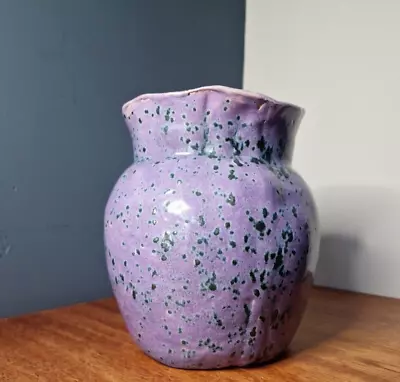 Buy Purple Lava Glaze Studio Pottery Vase Planter Large Funky Retro • 34£