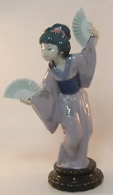 Buy Lladro 30cm Figurine 4991 Japanese Geisha Girl Madame Butterfly 1980s Excellent • 69.99£