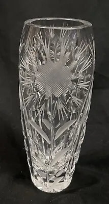 Buy Cut Glass Crystal Flower Vase Clear Heavy Bud Posy  • 7.99£