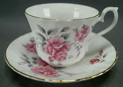 Buy Royal Sutherland Pink Rose & Gold Bone China Tea Cup & Saucer C. 1947+ • 23.71£