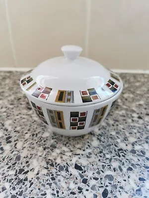 Buy Alfred Meakin Random Pattern 5” Wide Lidded Sugar Bowl / Dish 1950s  • 21.77£