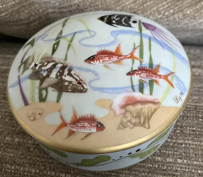 Buy Kaiser Porcelain Bahama Beauty Trinket Box Angelfish Grouper Conch Sand Dollar • 16£