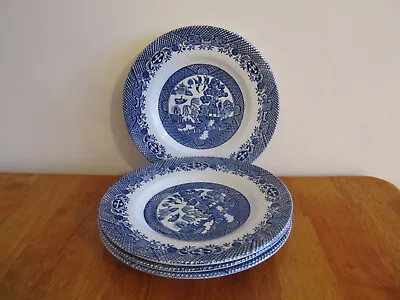 Buy Vintage Barratts Blue & White Willow Pattern Side Plate 7  X 4  Lovely Condition • 19.99£