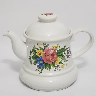 Buy Price Kensington Floral Teapot P&K Bordeaux Made In England Vintage 1960's • 33.21£