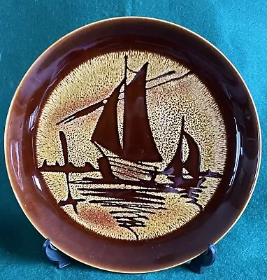 Buy Poole Pottery 10” Plate. Aegean. Yachts. Signed. • 10£