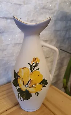 Buy Gouda Pottery Holland Vase White With Yellow Flowers • 10£