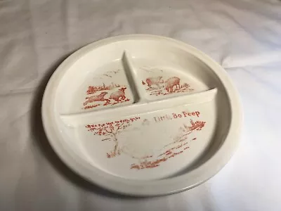 Buy Vintage 1940's Divided Baby Feeding Dish Plate ~ Little Bo Peep • 2.29£