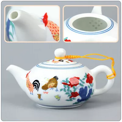 Buy  Teapot Filter Hand-painted Glass Kettle Coffee Strainer Set • 14.55£