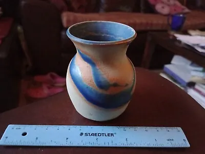 Buy Rare Joanne McGee, Fosspotz Pottery Porthleven, Cornwall. Part Glazed Bud Vase. • 12£