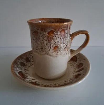 Buy Fosters Studio Pottery 10x7cm Mug Cup & Saucer Deep Blonde Honeycombe Vintage • 12.50£
