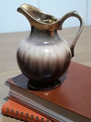 Buy Gorgeous German Mid Century Drip Glaze Art Pottery Jug FOREIGN Gold Brown 521/12 • 9.95£