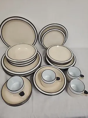 Buy Vintage  DENBY ENGLAND MADRIGAL Dinnerware Set 4 Plates Bowls Cups 24 PCS • 94.83£