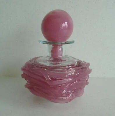 Buy Vintage Mdina Maltese Scent Perfume Bottle Vase With Pink Trailing Texture 112mm • 19.99£