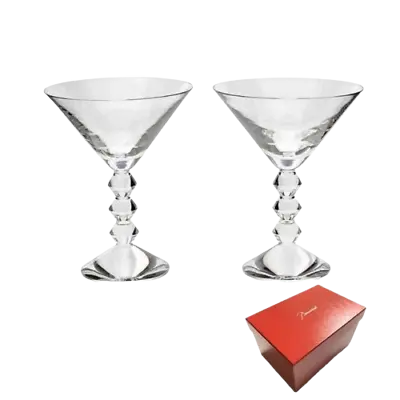 Buy New Baccarat Vega Martini Glass Pair Gift Crystal Clear H150mm Φ115mm W/ Box • 444.35£