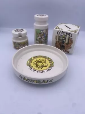Buy Set Of Colmans Mustard Shop Norwich Lord Nelson Pottery Fit For A King Cruet Set • 19.99£