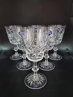 Buy Edinburgh Crystal Lomond Pattern, Stunning Vintage Set Of 6 Wine Glasses. • 99.99£