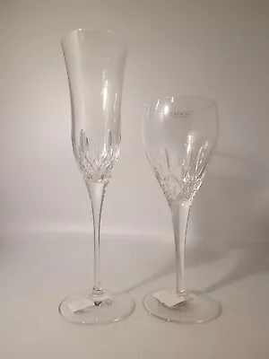 Buy Waterford Crystal Champagne Flute & Galway  Longford Wine Glass  • 12£