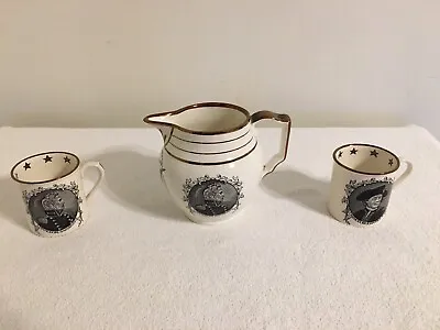 Buy Vintage Gray's Pottery Stoke On Trent England Luster Commodore Pitcher & Cups • 76.71£