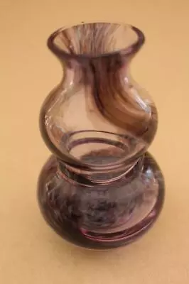 Buy Purple Amethyst And Clear Glass Gourd Vase • 12£