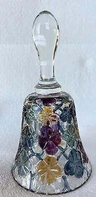 Buy Vintage Bohemia Crystal Bell Made In Czechoslovakia Floral Design • 8.60£