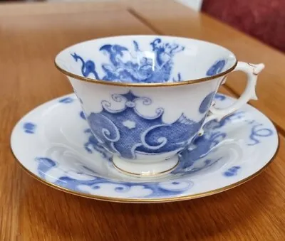 Buy Royal Worcester Blue Dragon Antique Tea Cup & Saucer 1919 • 19.99£