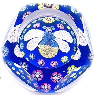 Buy Very Rare Whitefriars Glass Large “Bumble Bee” Paperweight On Light Blue C.1979 • 780£