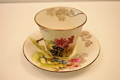 Buy Vintage Shelley Bone China Tea Cup Saucer Sipper Cup England Tree Flower Desig 3 • 93.60£