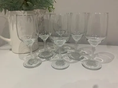 Buy Set Of 6 Cut Glass Wine Glasses • 34.95£