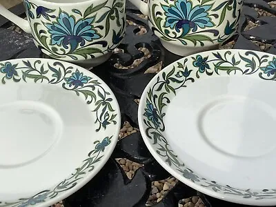 Buy MIDWINTER: Vintage  Spanish Garden  Tea Cup And Saucer X2 • 7.99£