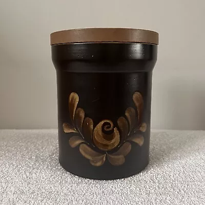 Buy DENBY Bakewell Vintage Stoneware Brown 6” Kitchen Storage Canister MidCentury GC • 12£