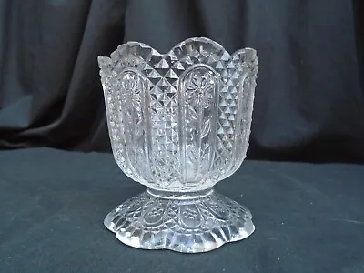 Buy Vintage Fostoria For Avon Clear Pressed Glass Candle Holder • 9.95£