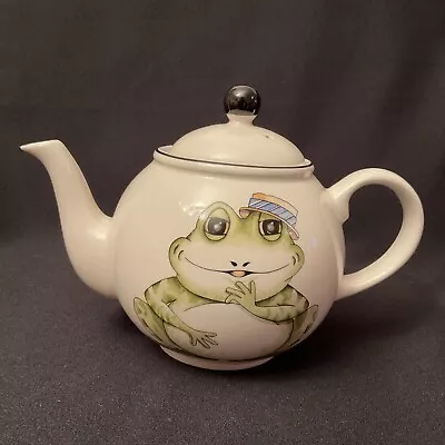 Buy Est.1884 Arthur Wood Pottery Teapot Beige Green Frog Ceramic Coffee Tea Pot 1.2L • 12£