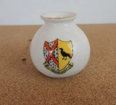 Buy Crested Ware Tuscan China Vase Aberdovey Crest 5cm Dia 5cm Tall    • 13.87£