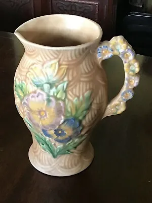 Buy Vintage Arthur Wood Pottery Wildflower Jug 8” Tall Excellent Condition C1954 • 25£
