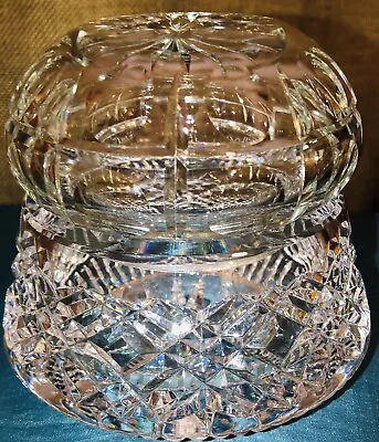 Buy Vintage Tyrone Waterford Irish Crystal Round Fruit Bowl 4 Lbs With The Top Piece • 36.98£