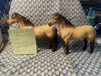 Buy Beswick Horse Pair Of Highland Pony Ponies Machionneach Mint 1644 • 220£