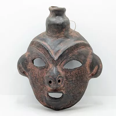 Buy African Mangbetu Mask, Zaire / DR Congo, Ceramic / Pottery, Decorative, Vintage • 52£