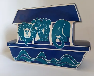Buy Vintage Carlton Ware Blue 'Noah's Ark' Money Box By Vivienne Brennan 1971 • 40£