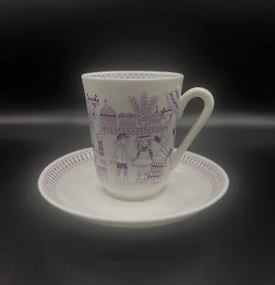 Buy SUPER RARE! Arabia Finland Vintage Emilia Violet Cocoa/Coffee/Tea Cup & Saucer • 308.22£