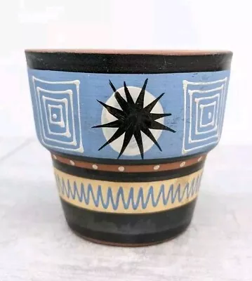 Buy Vintage 1950's Retro Priddoes Studio Pottery Vase Planter Hand Painted Paignton • 25£