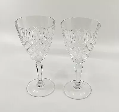 Buy Vintage Super Quality Lead Crystal Wine Glasses Set Of 2  Sh3 • 14.99£