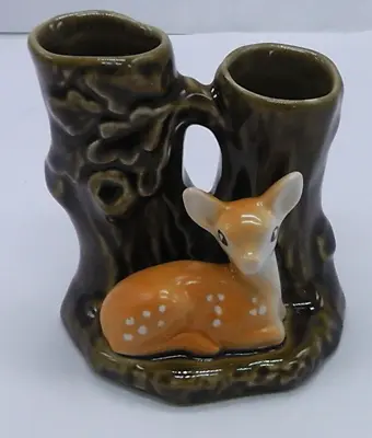 Buy Sylvac Fawn/Deer - Woodland Series Twin Stem Double Bud Vase - Number 4290 • 5.99£