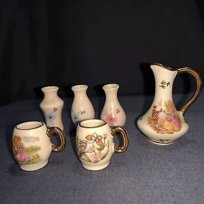 Buy Vintage Limoges Dolls House Ewer, Plus 5 Other Unmarked Pieces. • 6.50£