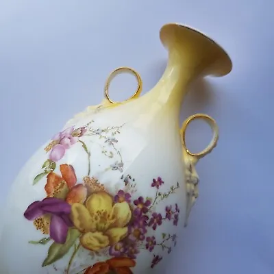 Buy Antique English Victorian Doulton Burslem Ceramic Vase Pot 18cm Floral Print1 • 34.50£