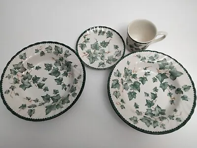 Buy BHS Country Vine 4 Pieces: 2 X Rimmed Soup/Cereal Bowls 9 /1 X Cup And Saucer • 27£